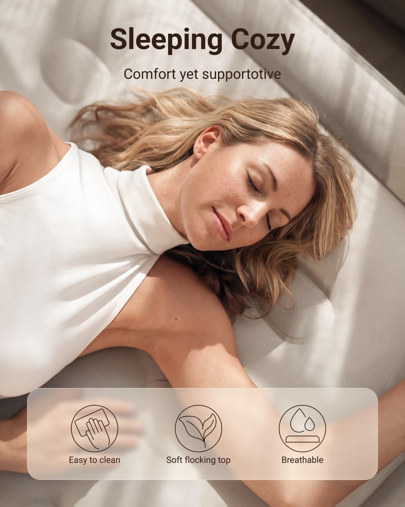 Inflatable Air Mattress Airbed with Built-In Pump Blow