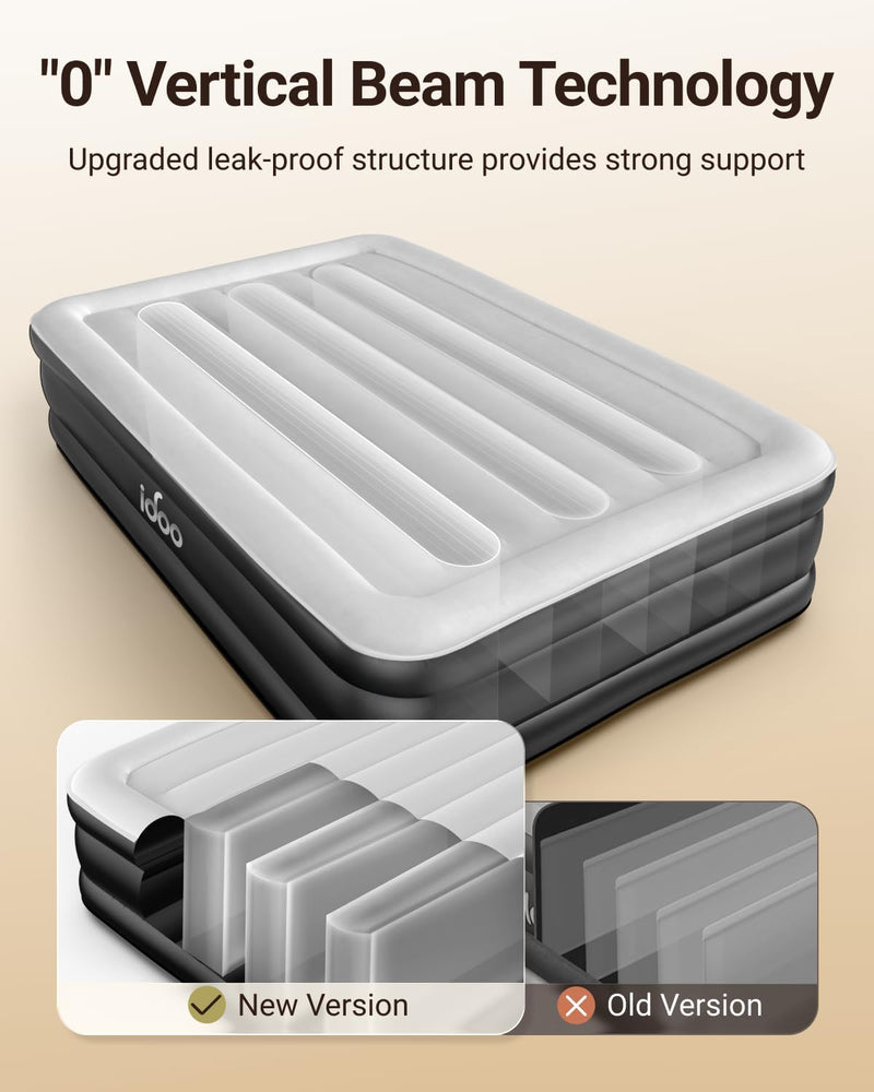 Inflatable Air Mattress Airbed with Built-In Pump Blow