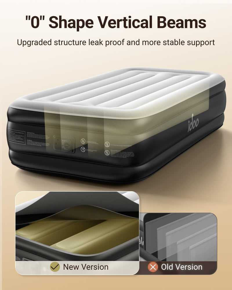 Inflatable Air Mattress Airbed with Built-In Pump Blow
