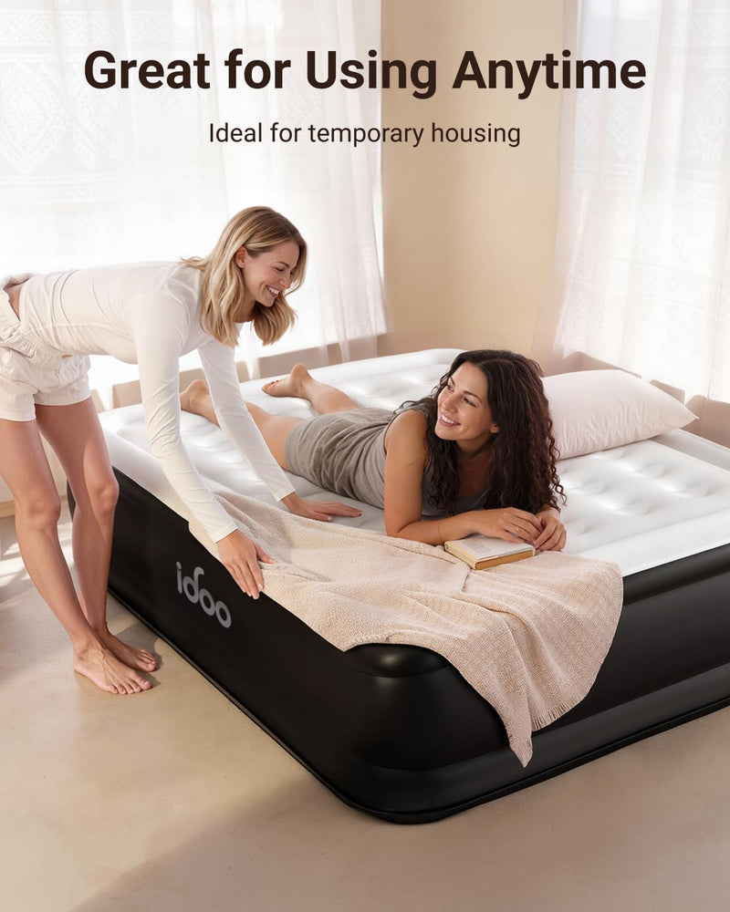 Inflatable Air Mattress Airbed with Built-In Pump Blow
