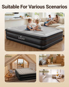 Inflatable Air Mattress Airbed with Built-In Pump Blow