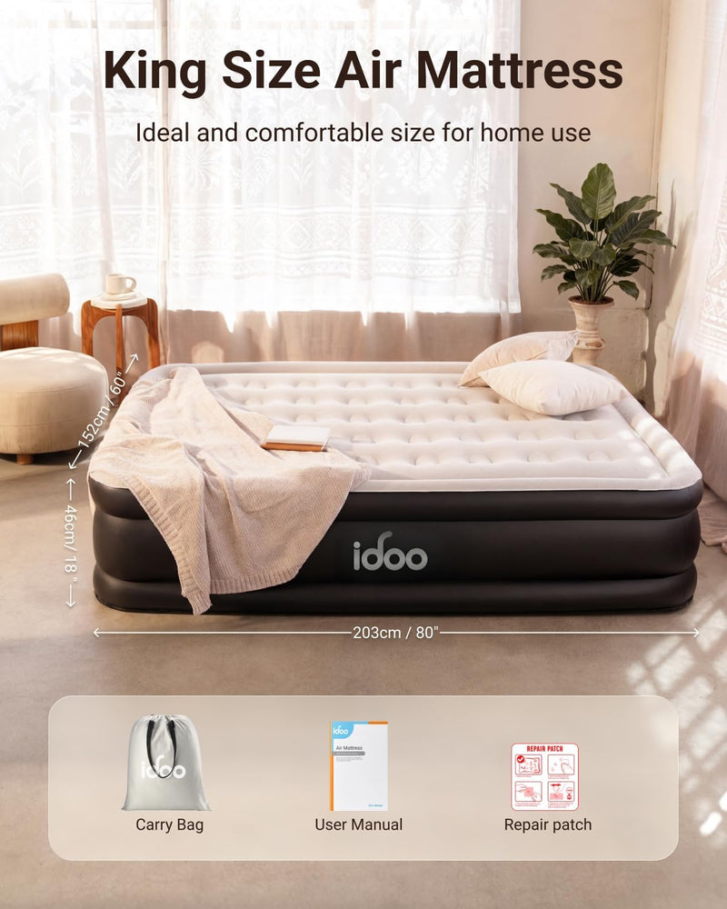 Inflatable Air Mattress Airbed with Built-In Pump Blow