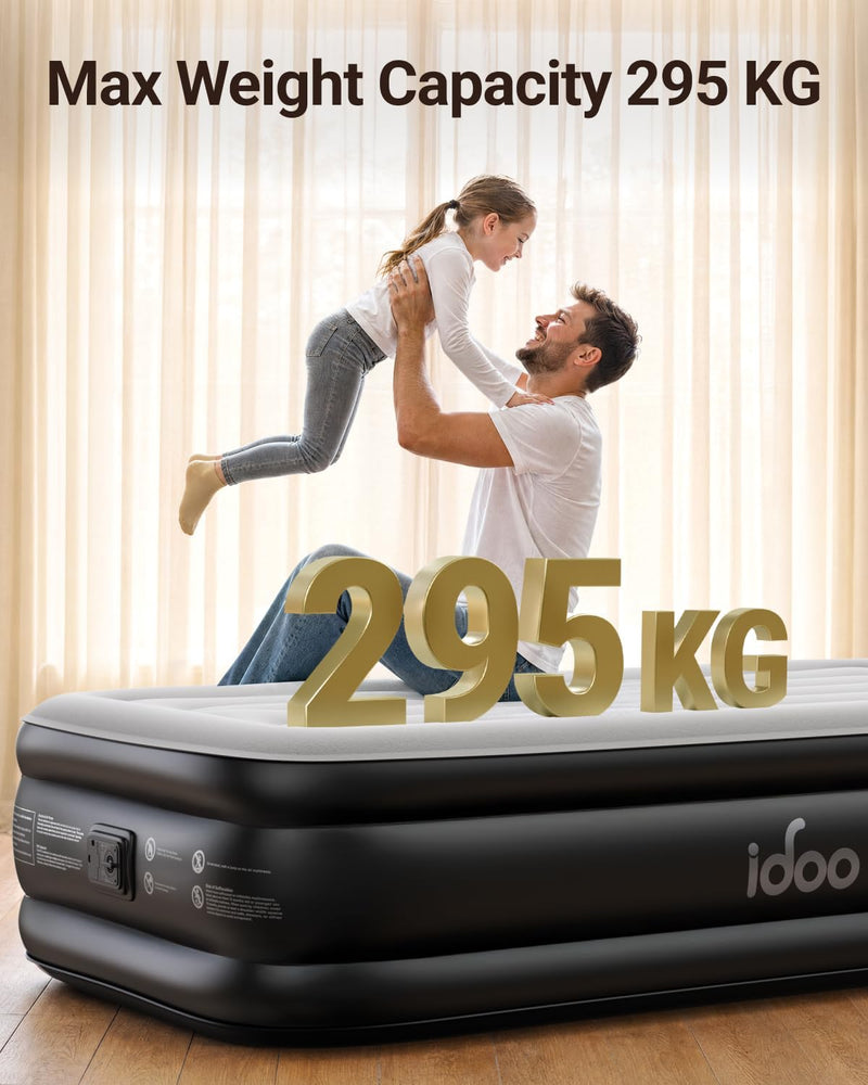 Inflatable Air Mattress Airbed with Built-In Pump Blow