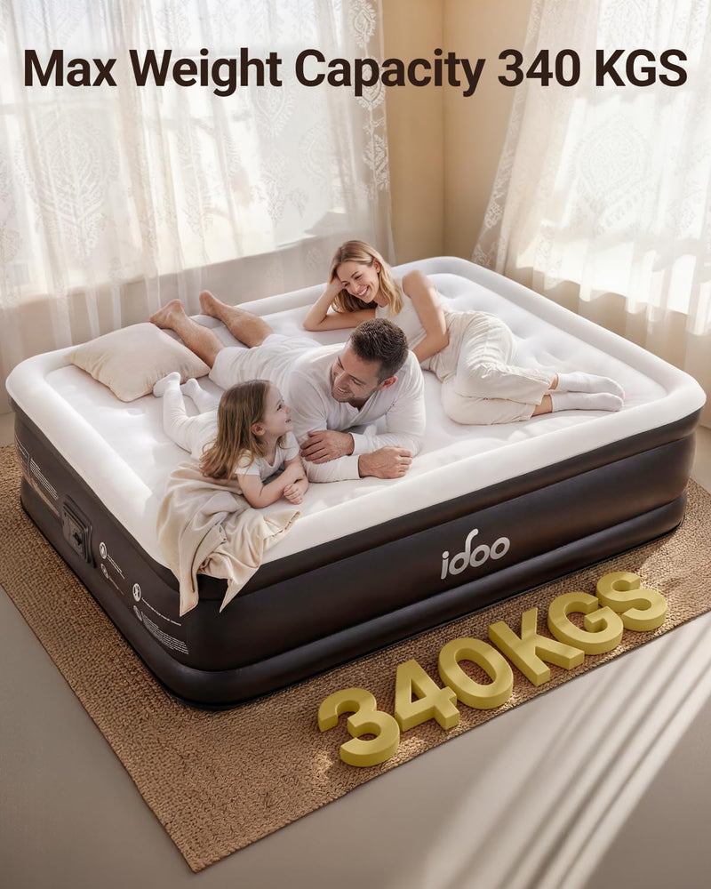 Inflatable Air Mattress Airbed with Built-In Pump Blow
