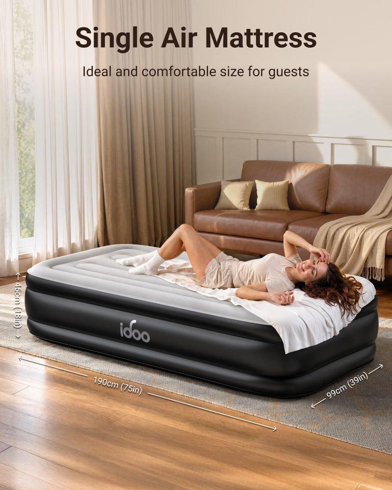 Inflatable Air Mattress Airbed with Built-In Pump Blow
