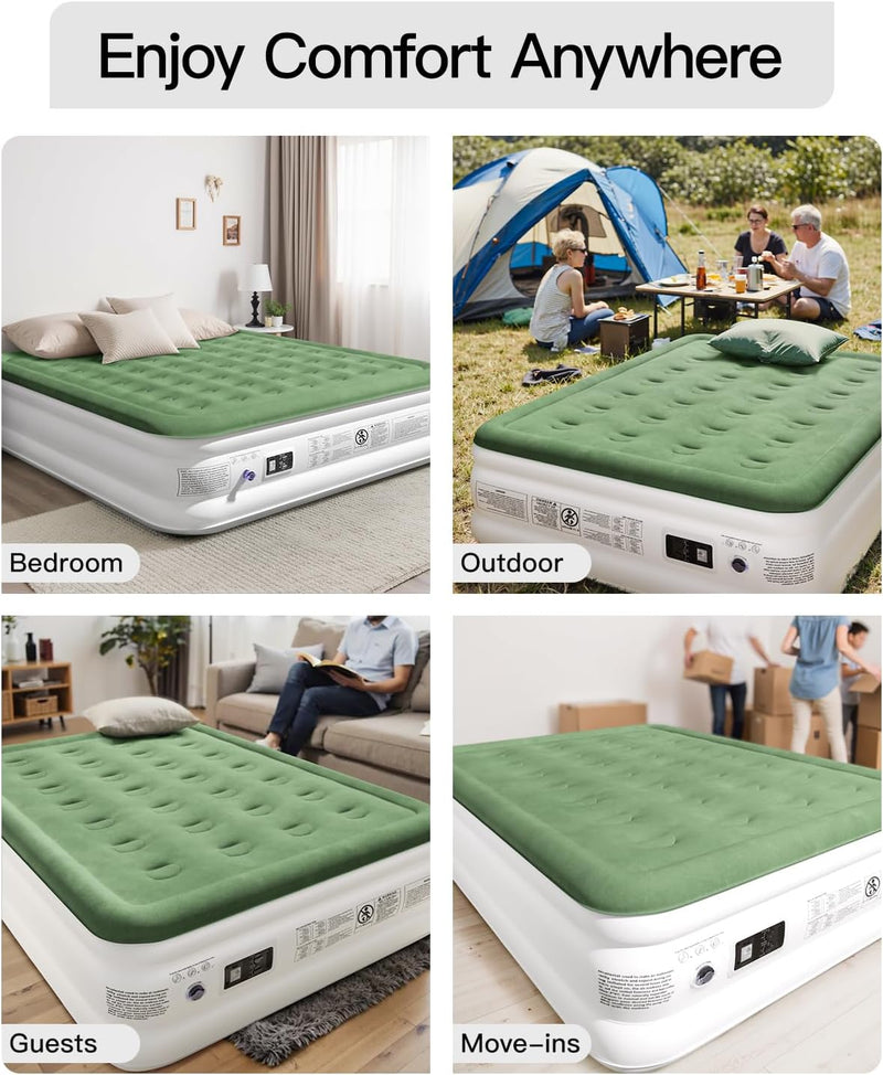 Inflatable Air Mattress Bed Airbed with Built