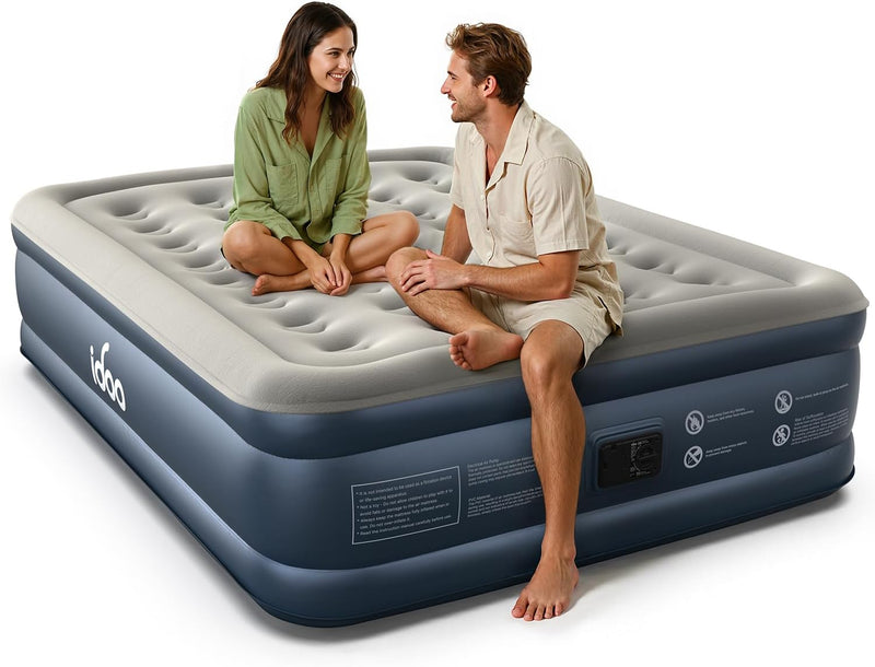 Inflatable Air Mattress Bed with Built-In Electric Pump