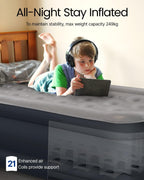 Inflatable Air Mattress Bed with Built-In Electric Pump