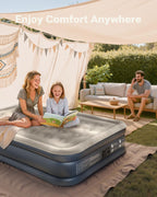 Inflatable Air Mattress Bed with Built-In Electric Pump