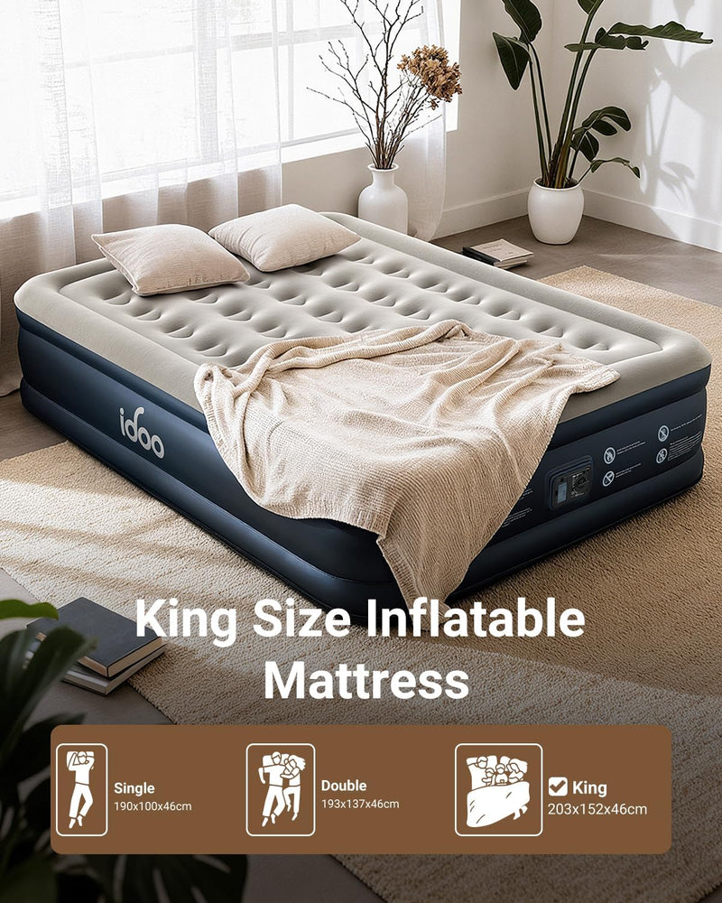 Inflatable Air Mattress Bed with Built-In Electric Pump