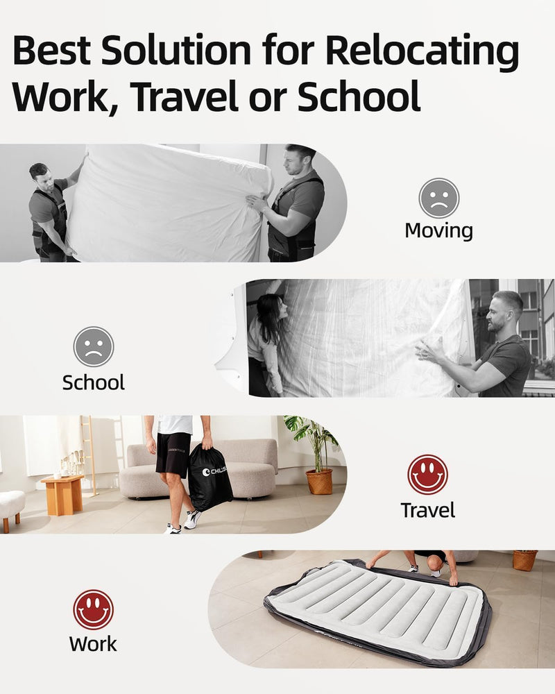 Inflatable Mattress Air Bed with Built-In Electric Pump