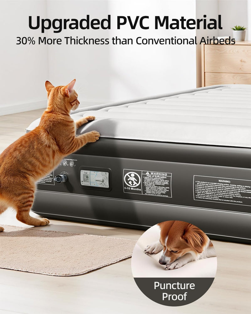 Inflatable Mattress Air Bed with Built-In Electric Pump