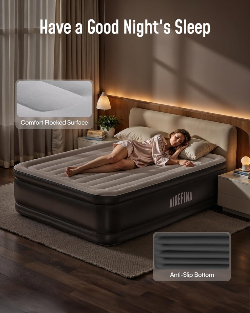 Inflatable Mattress Air Bed with Built-In Pump Blow
