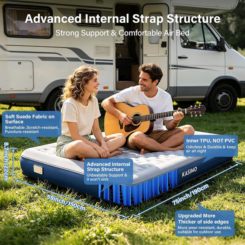 Inflatable Mattress Air with Wireless Battery Pump