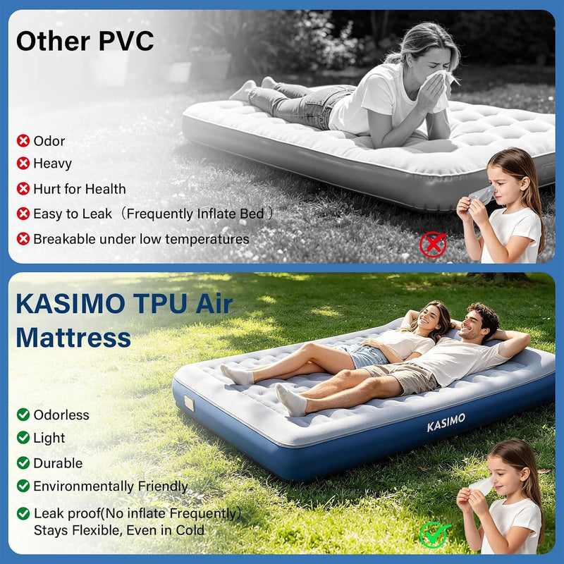 Inflatable Mattress Air with Wireless Battery Pump