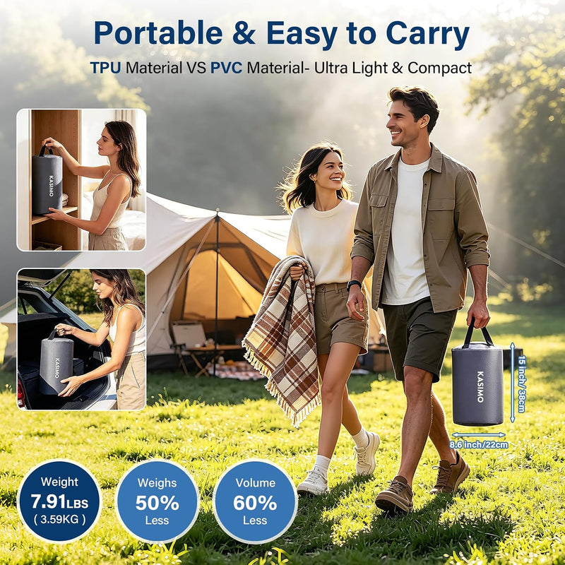 Inflatable Mattress Air with Wireless Battery Pump