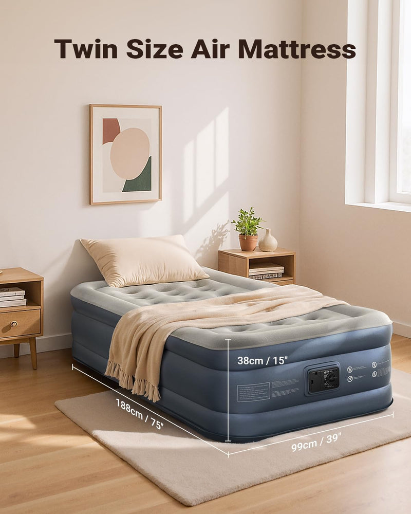 Inflatable Mattress Airbed with Built-In Pump