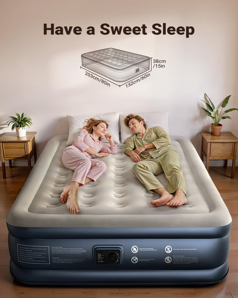 Inflatable Mattress Airbed with Built-In Pump