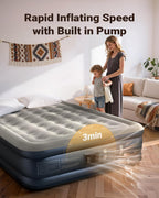 Inflatable Mattress Airbed with Built-In Pump