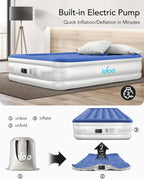 Inflatable Mattress Airbed with Built-In Pump