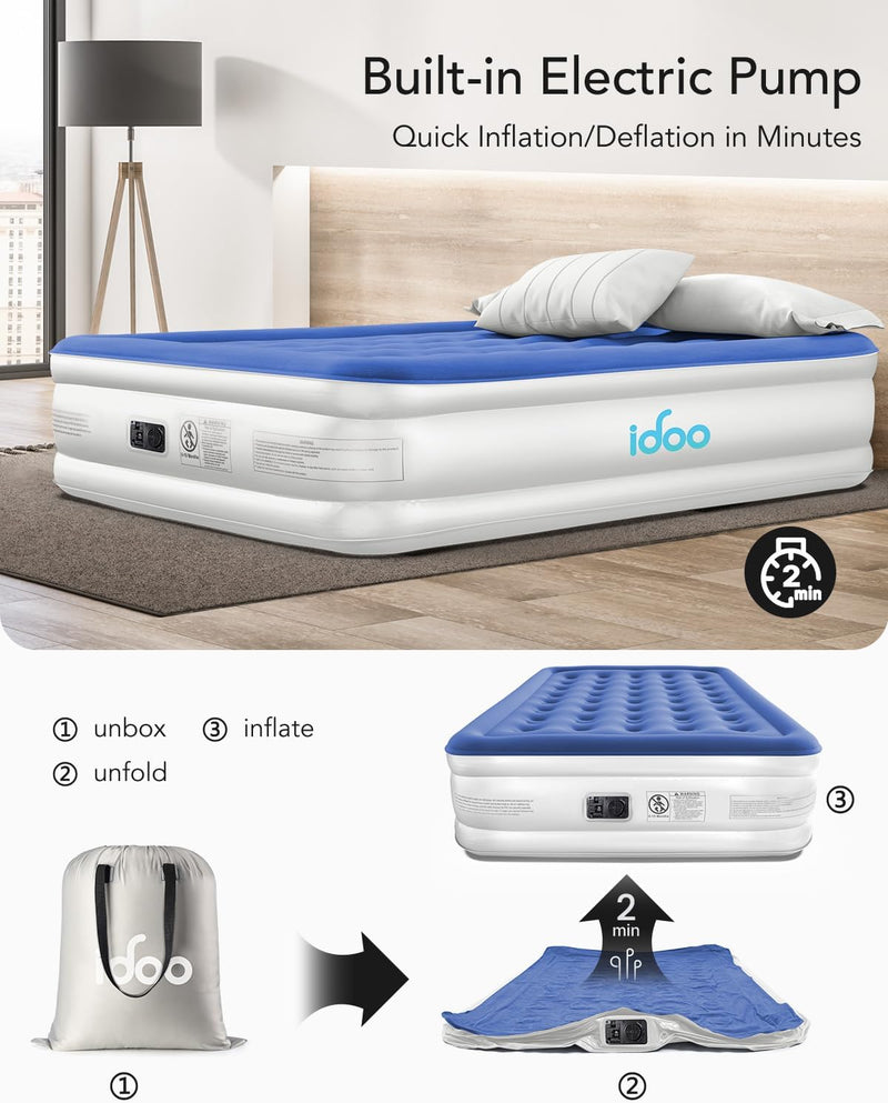 Inflatable Mattress Airbed with Built-In Pump