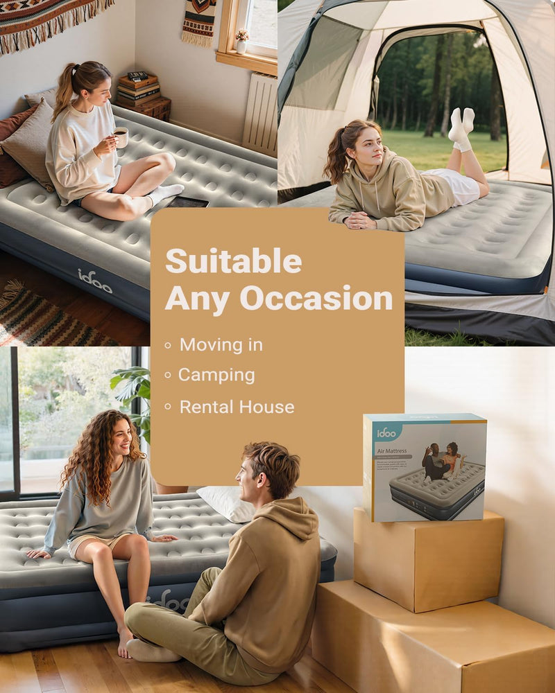 Inflatable Mattress Airbed with Built-In Pump