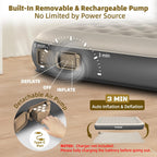 Inflatable Mattress Tpu Airbed with Built-In Battery