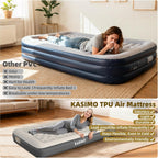 Inflatable Mattress Tpu Airbed with Built-In Battery