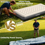 Inflatable Mattress Tpu Airbed with Built-In Battery
