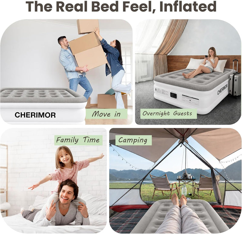 Inflatable Mattress with Built-In Airbed Pump X 46CM