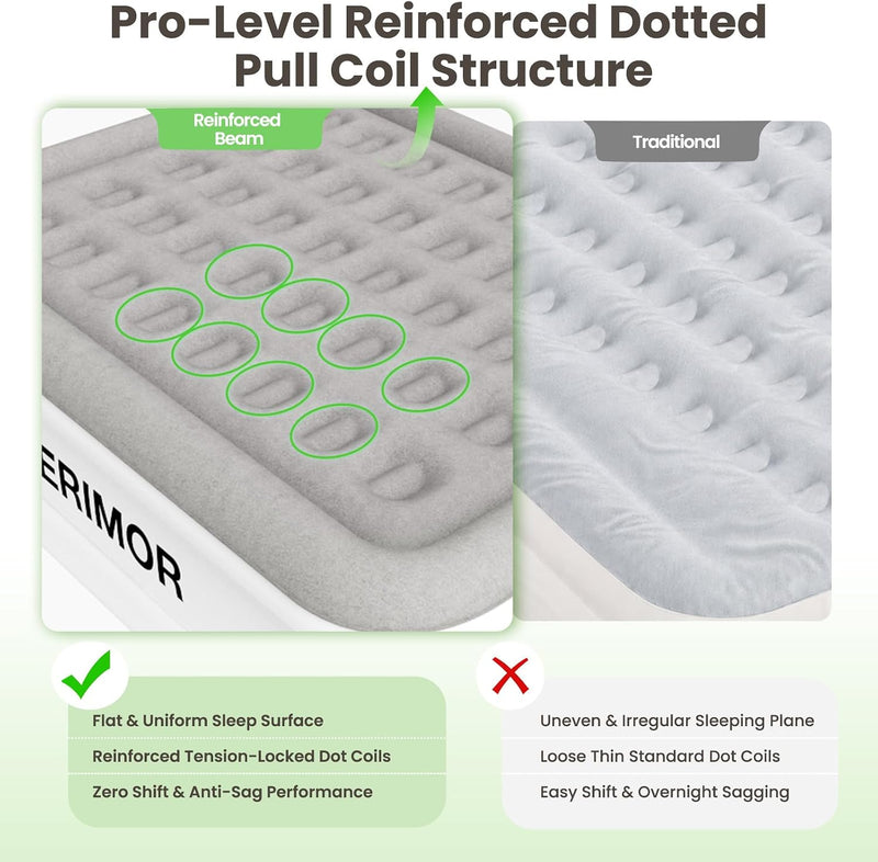 Inflatable Mattress with Built-In Airbed Pump X 46CM