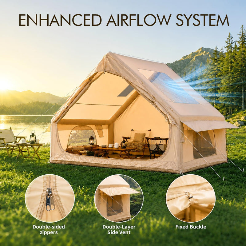 Inflatable Tent for Camping 4-6 Person with Skylight