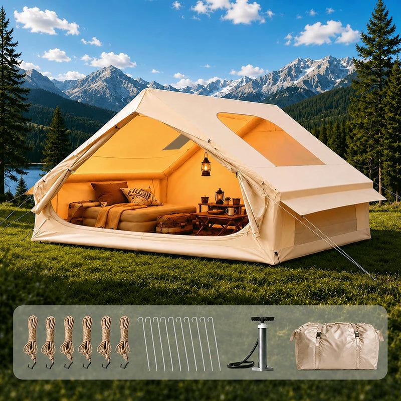 Inflatable Tent for Camping 4-6 Person with Skylight