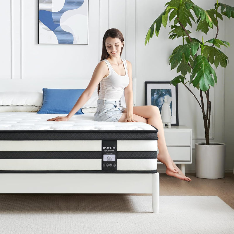 Sleep Mattress Memory Foam 11 Inch Hybrid Sprung