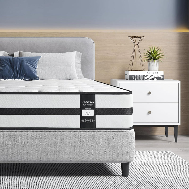 Sleep Mattress Memory Foam 11 Inch Hybrid Sprung