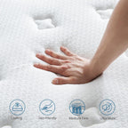 Inofia Sleep Mattress Memory Foam 11 Inch Hybrid