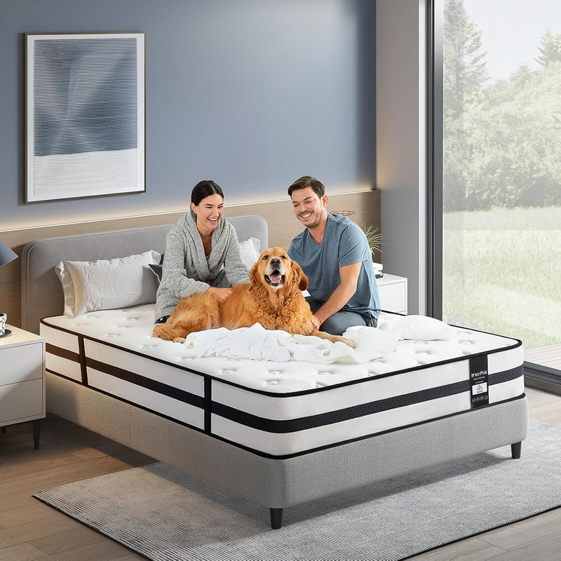 Sleep Mattress Memory Foam 11 Inch Hybrid Sprung