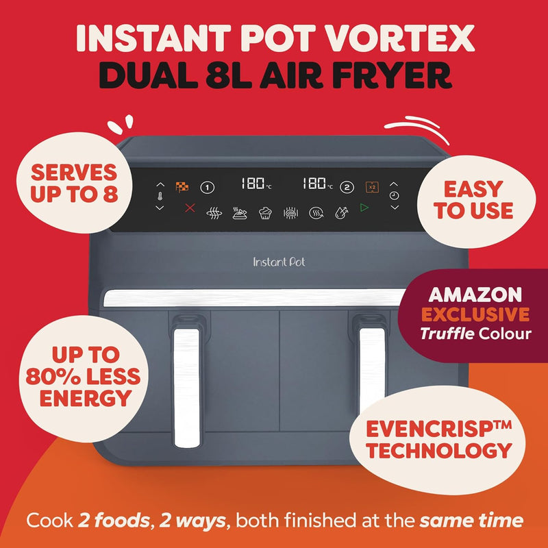 Vortex Dual Air Fryer Large 8L Twin