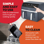 Vortex Dual Air Fryer Large 8L Twin
