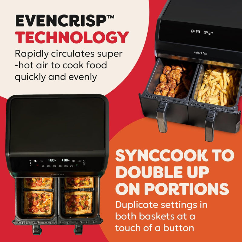 Vortex Dual Air Fryer Large 8L Twin