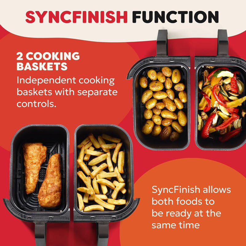 Vortex Dual Air Fryer Large 8L Twin