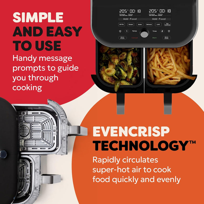 Vortex Dual Air Fryer Large 8L Twin
