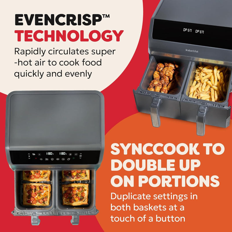 Vortex Dual Air Fryer Large 8L Twin