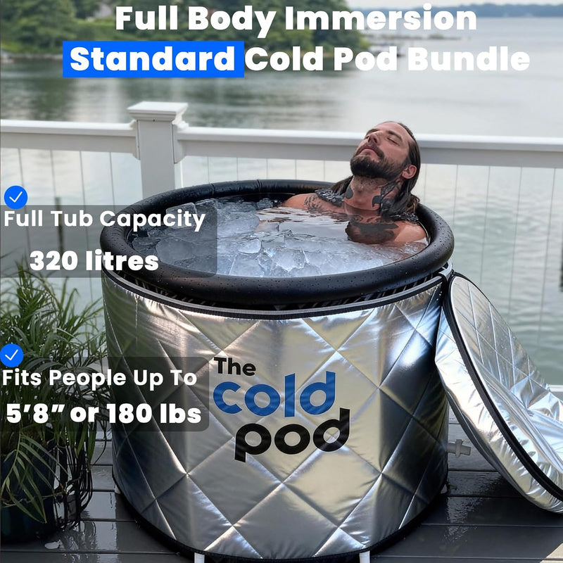 Insulated Ice Bath Tub with Cover 320L Cold