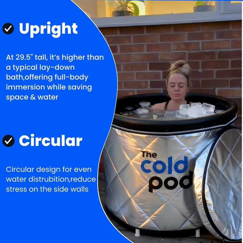 Insulated Ice Bath Tub with Cover 320L Cold