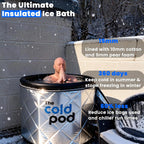 Insulated Ice Bath Tub with Cover 320L Cold