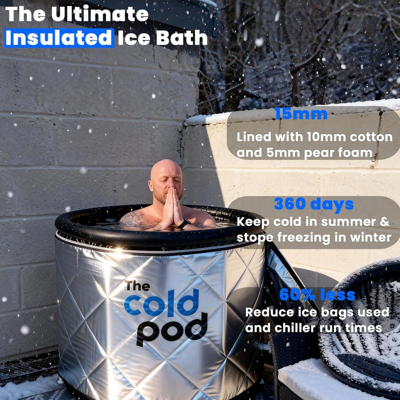 Insulated Ice Bath Tub with Cover 320L Cold