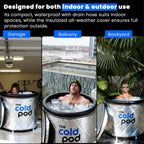 Insulated Ice Bath Tub with Cover 320L Cold