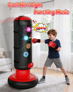 Interactive Punching Bag for Kids Boxing with Music