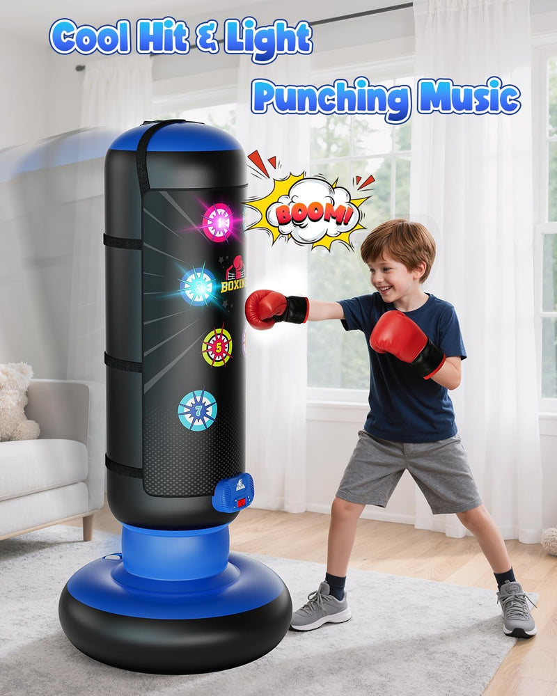 Interactive Punching Bag for Kids Boxing with Music